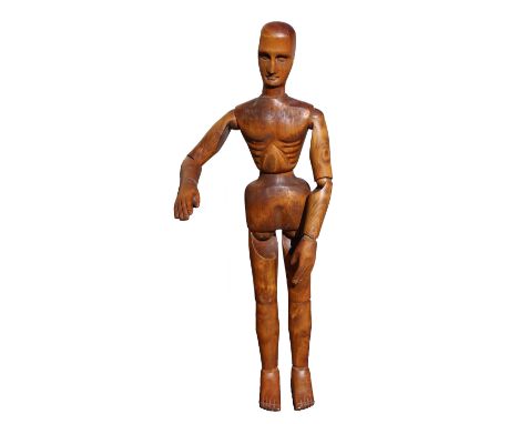 Vintage Spanish Articulated Artist Mannequin. Height: 32 in.