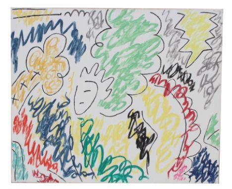 Robert Bonaparte (California, Oklahoma B. 1933) Abstract oil on canvas painting. Stamped verso. Provenance: Private Oklahoma 