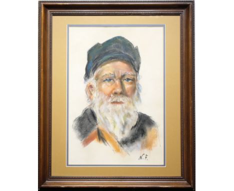 Manner of Nicolai Fechin (1881 - 1955) Pastel Portrait of a man. Initialed lower right. Provenance: Private Oklahoma City col