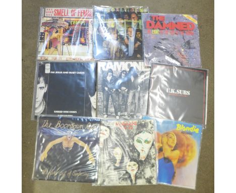 Twenty-five rare Punk and first pressing LP records including Crass, Ramones, Big Black limited edition UK gold seal record w