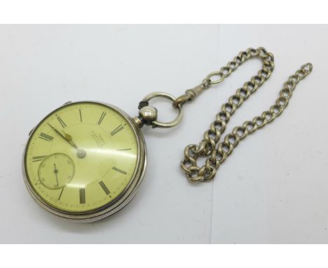 A silver pocket watch, H. Wolfe &amp; Co., Manchester 