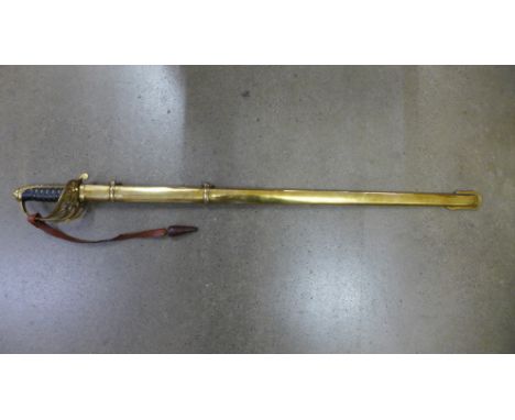 A Victorian sword with scabbard 