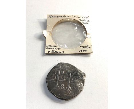 Shipwreck Spanish piece of 8 lima mint 1696 