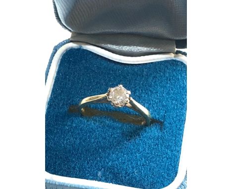 18ct diamond solitaire,  ring size approx i/j 