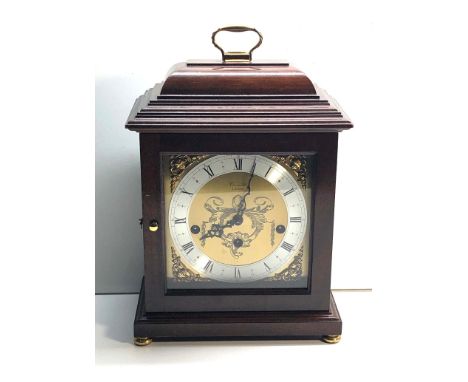 Rare Comitti London Westminster Franz Hermle 8 day mantel bracket clock measures approx 12ins by 8ins wide 