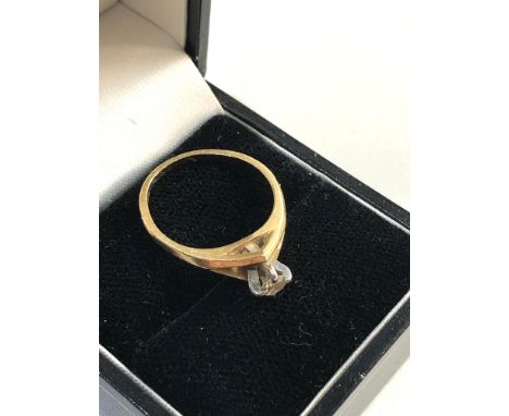 14ct gold diamond ring,  ring size approx m/n 