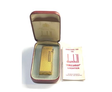 boxed Vintage dunhill lighter worn condition 