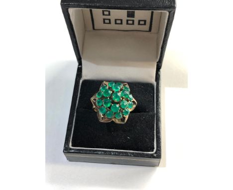 Gold gem set hareem ring, ring size approx n 