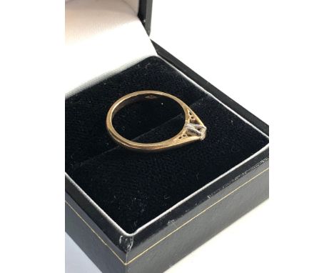 9ct diamond Solitiare, ring size approx k/l 1.9g 