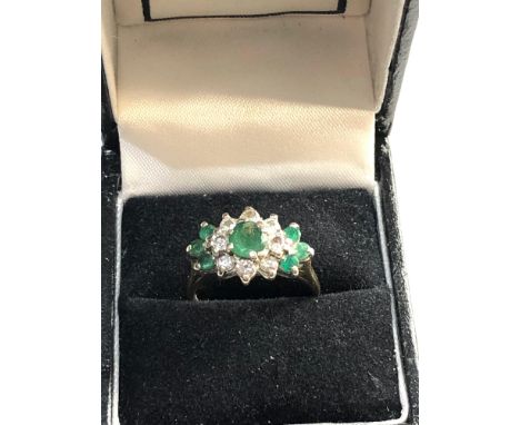 18ct Gold enamel diamond ring, ring size approx n/o, good overall condition 