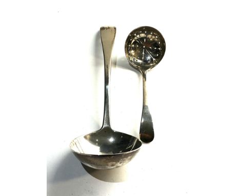 2 silver ladle spoons 