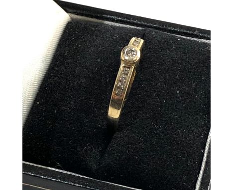 9ct gold diamond ring ring size approx Q/R weight approx 1.6g 