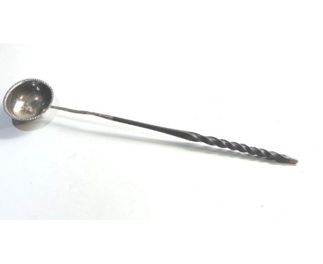 Antique Georgian silver toddy ladle horn handle 
