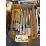 LOT (4) SNAP-ON 3/8" DRIVE TORQUE WRENCHES IN FOOT POUNDS & (3) SNAP-ON 1/4" DRIVE TORQUE WRENCHES I