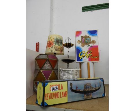 Various Retro Items - Lamp etc 