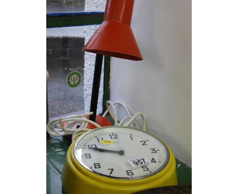 Metamec Clock and Lamp 