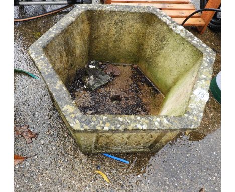 Hexagonal Concrete Garden Planter 