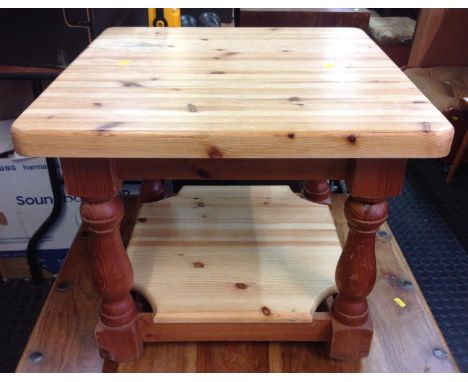 Pine Coffee Table with Shelf under 