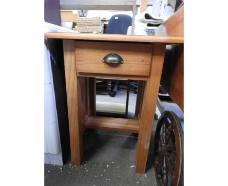 Pine Lamp Table with Single Drawer 