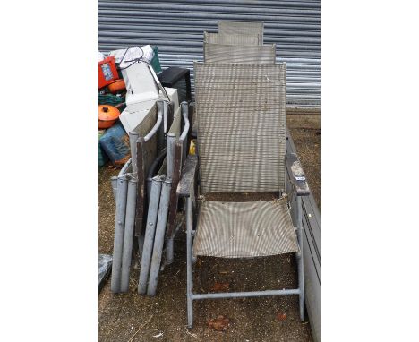 6x Folding Garden Chairs 