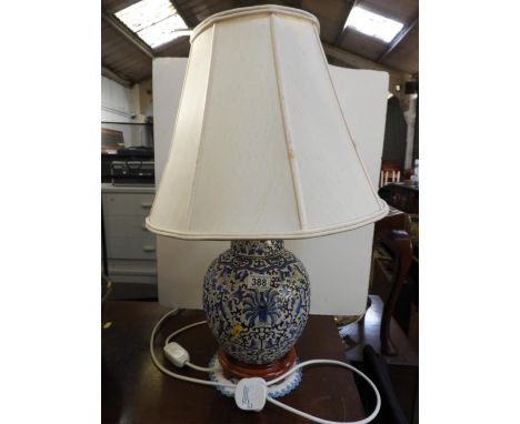 Blue and White Ceramic Lamp 