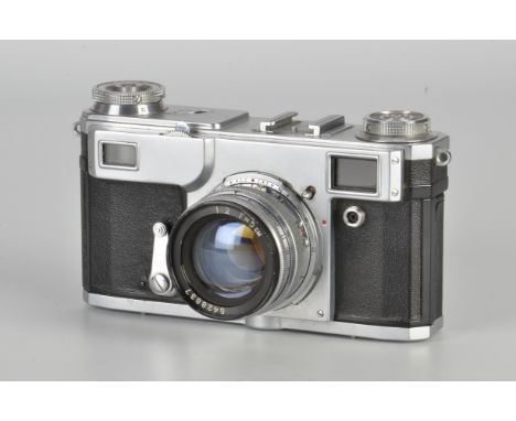 A Kiev Arsenal Kiev-4A ‘No Name’ Rangefinder Camera, chrome, serial no. 6408222, with ‘no name’ f/2 50mm lens, chrome, serial