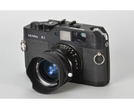 A Voigtländer Bessa R2 Rangefinder Camera, black, serial no. 0000942, with Ulton Aspherical f/1.9 28mm lens, black, serial no