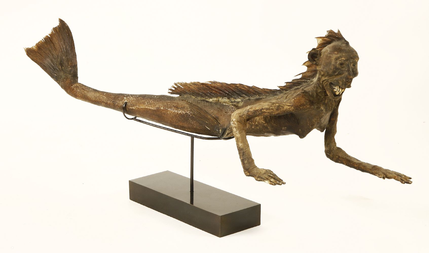 A 'Feejee' mermaid,19th century, a Victorian hoax, a novelty taxidermy ...