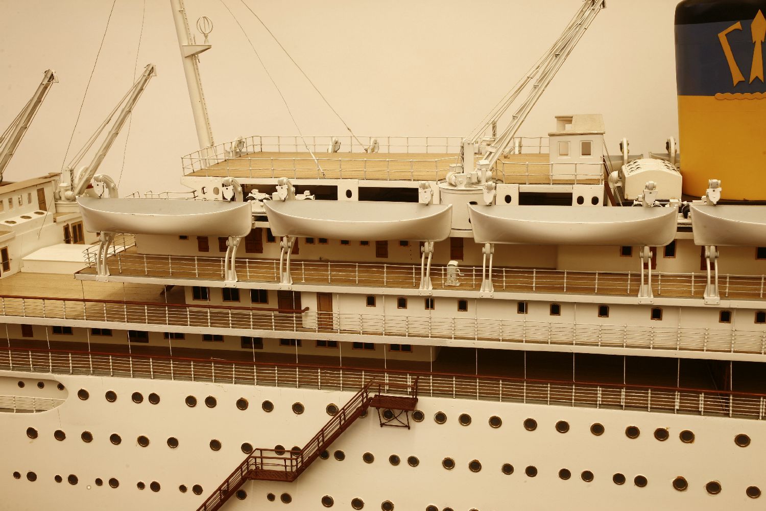 A large ship model of TSMS Lakonia,1960s, a large ship model in a ...