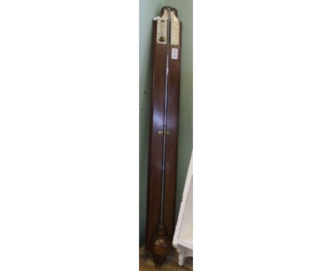 A 19th century mahogany backed stick barometer