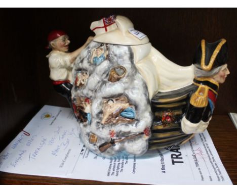 A "Totally Teapots" ceramic "Trafalgar" teapot, moulded as Nelson being a figurehead, limited edition number 9 of 60