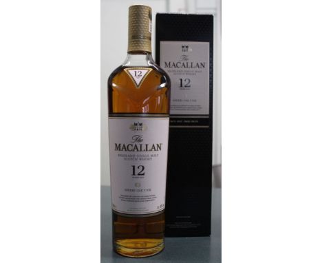 The Macallan Highland single malt Scotch Whisky, Sherry Oak case, boxed