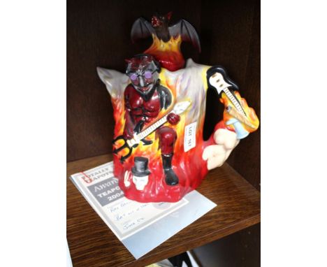 A "Totally Teapots" ceramic "Bat out of Hell" teapot, limited edition 32 of 99 Condition: no chips or repairs, has some glaze
