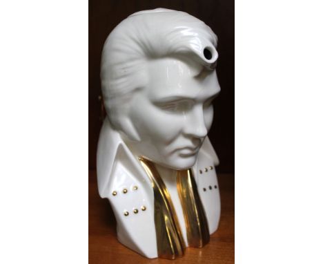 &nbsp;A "Totally Teapots" ceramic "The King" teapot, modelled and gilded as a bust of Elvis, written to the base "Trial March