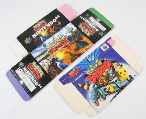 N64 Pokémon Snap & Pokémon Stadium - New flat Packed BoxesThis lot contains two original and official N65 flat packed boxes f