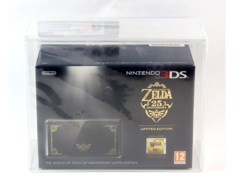Nintendo 3DS Zelda 25th Anniversary Edition VGA 85+ NM+. This boxed handheld has been graded a 85+ and NM+ by VGA. This is th