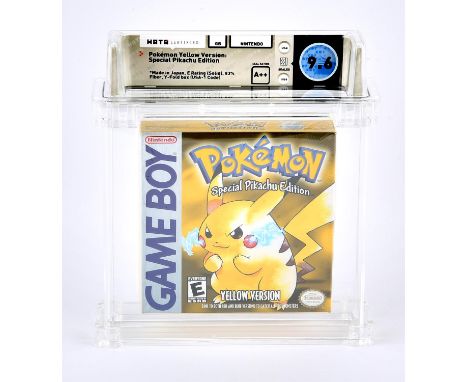 Pokémon Yellow WATA 9.6 A++ Sealed - Game Boy. This game has been graded a 9.6 and A++ by WATA. This is the American version 