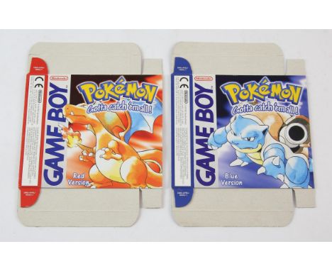 Pokémon Red & Blue New Flat Boxes. This lot contains original and official flat boxes for the first two mainline Pokémon titl