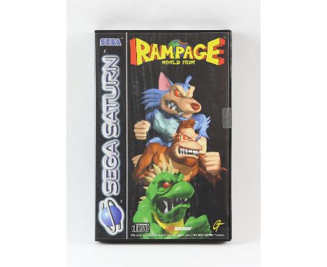 Rampage World Tour - New With Factory Tear Strip - SEGA Saturn This lot contains one of the rarest SEGA Saturn games, Rampage