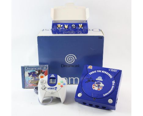 Sega Dreamcast Sonic 10th Anniversary Console - Boxed & New - signed console by Yuji Naka This lot contains the holy grail of
