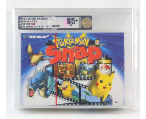 Pokémon Snap VGA 85+ NM+ Gold Grade Sealed - N64. This game has been graded a Gold grade 85+ by VGA. This is the PAL/UK versi