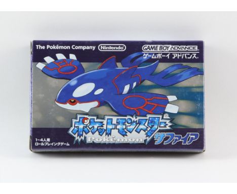 Pokémon Sapphire - Game Boy Advanced - Japanese.  This lot contains a boxed/unused copy of Pokémon Sapphire for the Game Boy 