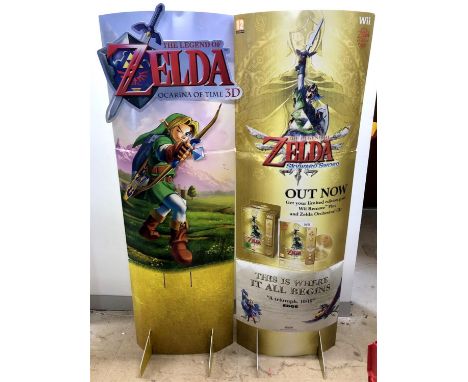 The Legend of Zelda Ocarina of Time 3D & The Skyward Sword Display Standee POS Promotional Stand This lot contains two displa