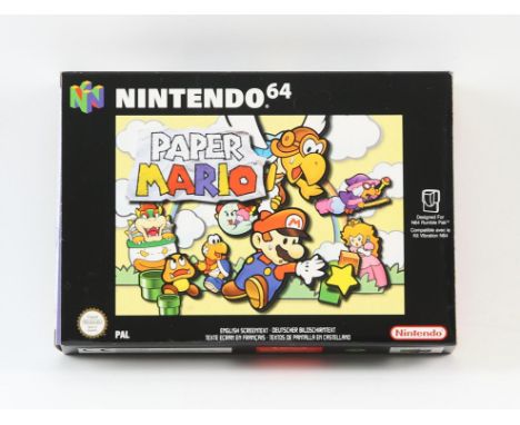 Paper Mario - Complete & Boxed - N64 This lot contains a PAL/UK edition of Paper Mario for the N64. Provenance: Item comes fr