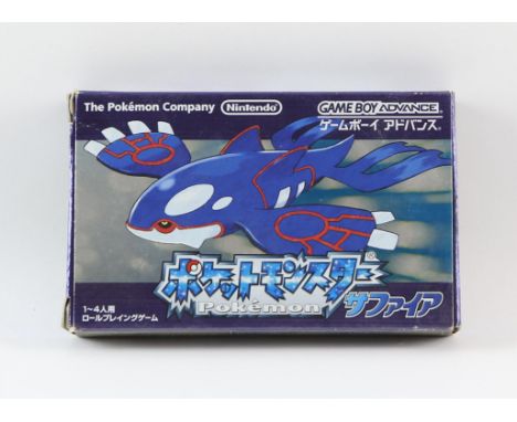 Pokémon Sapphire - Game Boy Advanced - Japanese.  This lot contains a boxed/unused copy of Pokémon Sapphire for the Game Boy 