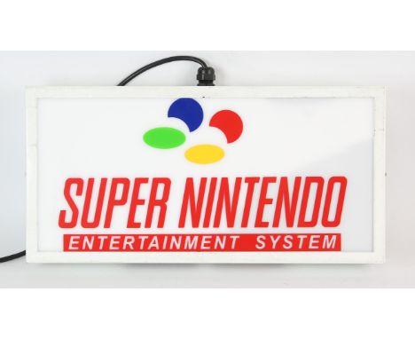 9" x 19" Super Nintendo Neon Sign. This lot contains a SNES neon sign, perfect for any games room!  Provenance: Item comes fr