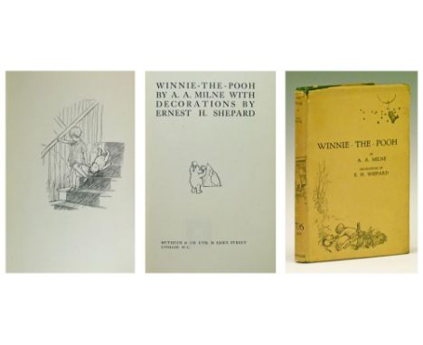 A.A. Milne - Winnie The Pooh, first edition, first impression, published by Methuen & Co Ltd 1926, original green cloth, titl