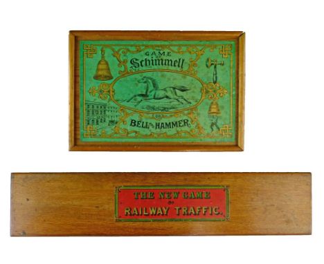 Two late 19th/early 20th Century parlour games - 'The Game Of Schimmell or Bell And Hammer', the original wooden box having a