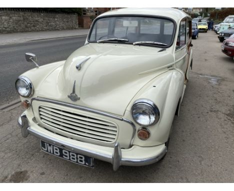 1971 MORRIS MINOR 1000Current V5 present, paperwork includes invoices, old V5, photos of woodwork restoration and promo copy.