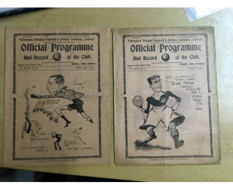 Tottenham Pre War Home Football Programmes: 33/34 Everton in fair condition with no writing featuring Dixie Dean to cover. C/